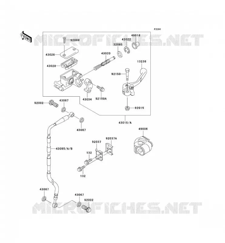 MAITRE CYLINDRE AV Kawasaki TOUT-TERRAIN 65 2003 KX65  KX65-A4