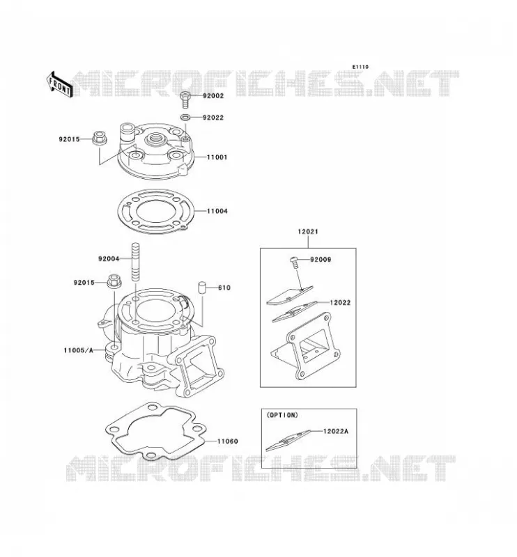 CULASSE/CYLINDRE Kawasaki TOUT-TERRAIN 65 2004 KX65  KX65-A5