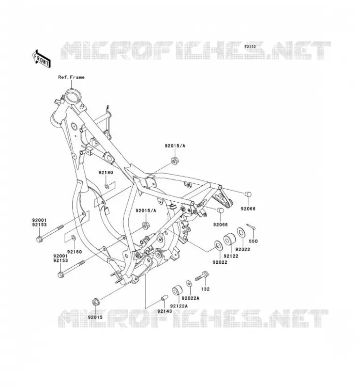 SUPPORT MOTEUR Kawasaki TOUT-TERRAIN 65 2004 KX65  KX65-A5