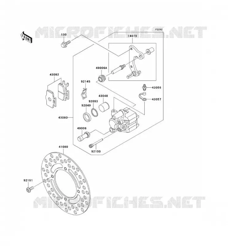 FREIN AVANT Kawasaki TOUT-TERRAIN 65 2005 KX65  KX65-A6