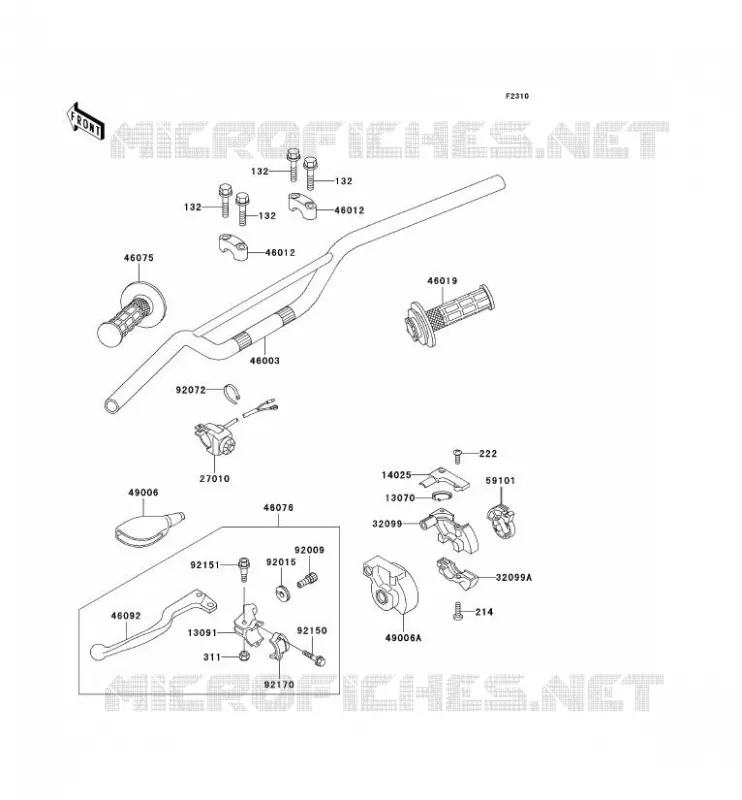 GUIDON Kawasaki TOUT-TERRAIN 65 2005 KX65  KX65-A6
