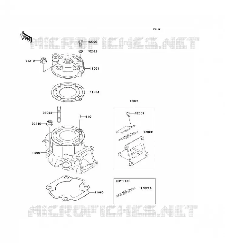 CULASSE/CYLINDRE Kawasaki TOUT-TERRAIN 65 2006 KX65  KX65A6F