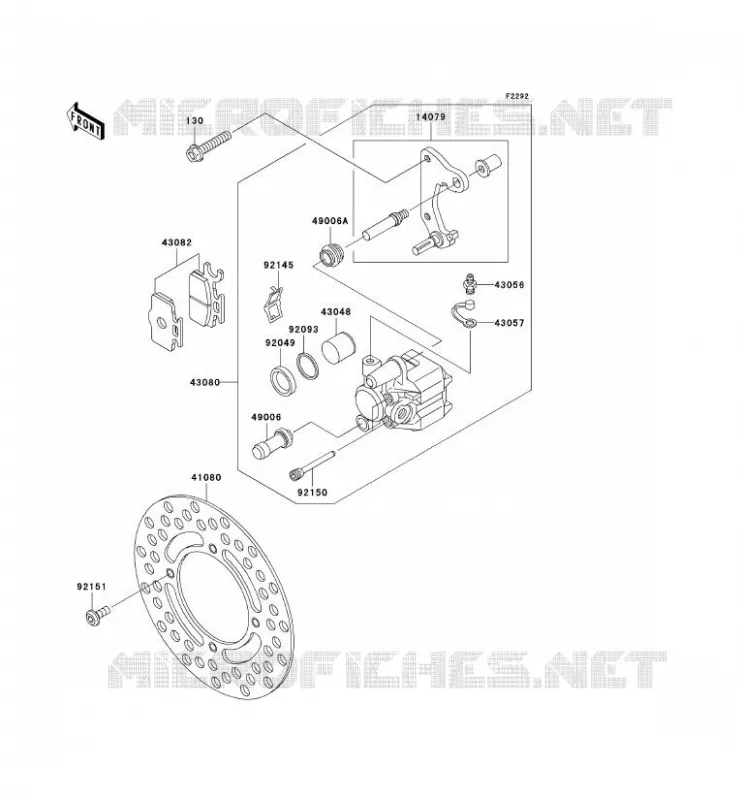FREIN AVANT Kawasaki TOUT-TERRAIN 65 2006 KX65  KX65A6F