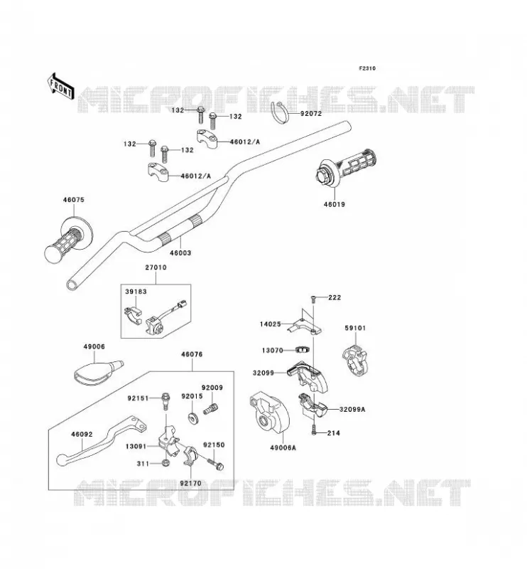 GUIDON Kawasaki TOUT-TERRAIN 65 2006 KX65  KX65A6F