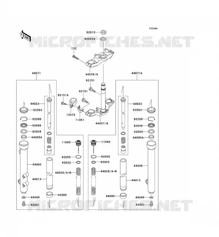 FOURCHE Kawasaki TOUT-TERRAIN 65 2007 KX65  KX65A7F