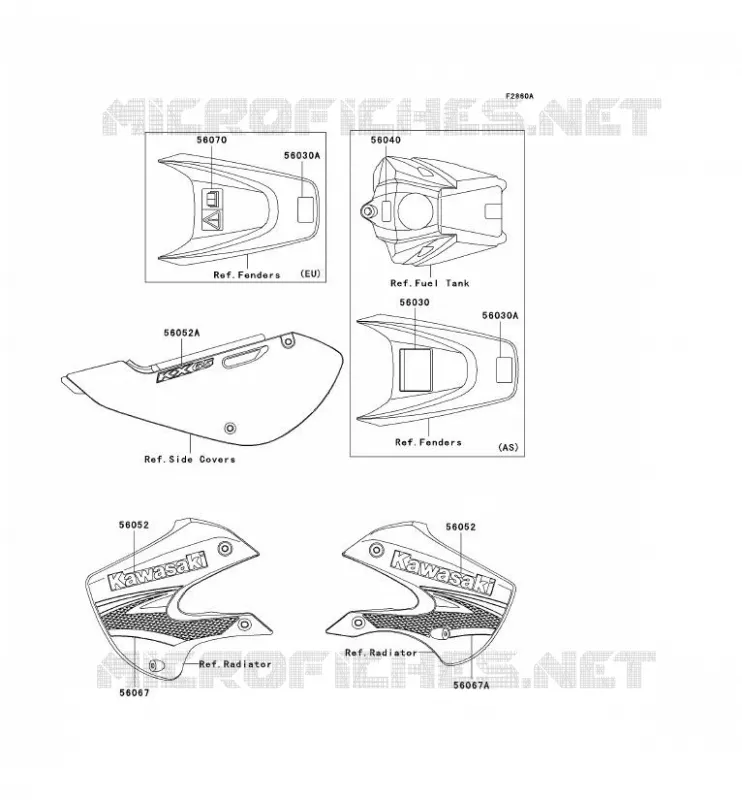 LABEL Kawasaki TOUT-TERRAIN 65 2007 KX65  KX65A7F