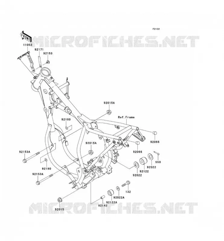 SUPPORT MOTEUR Kawasaki TOUT-TERRAIN 65 2007 KX65  KX65A7F