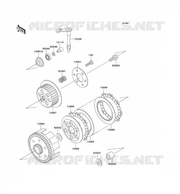 EMBRAYAGE Kawasaki TOUT-TERRAIN 65 2008 KX65  KX65A8F