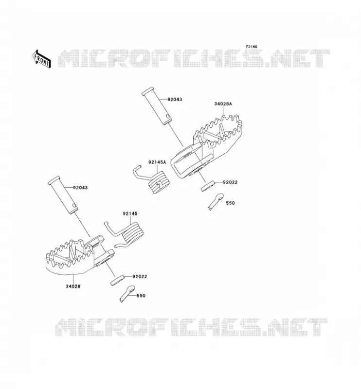 REPOSE PIED Kawasaki TOUT-TERRAIN 65 2008 KX65  KX65A8F