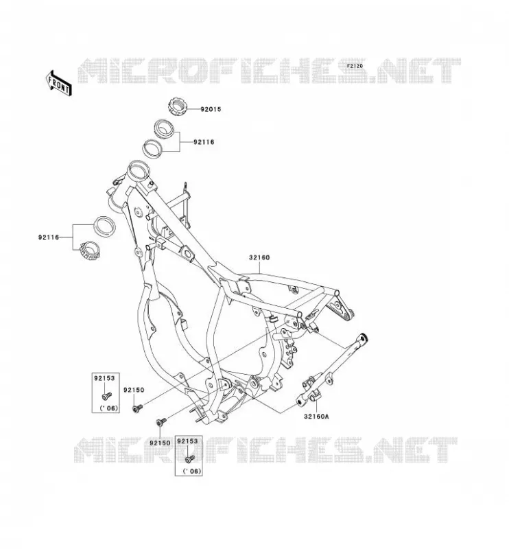 CH&Acirc;SSIS Kawasaki TOUT-TERRAIN 65 2009 KX65  KX65A9F