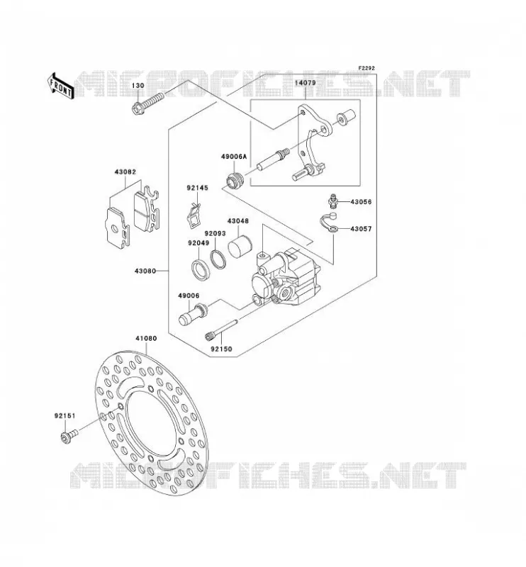 FREIN AVANT Kawasaki TOUT-TERRAIN 65 2009 KX65  KX65A9F