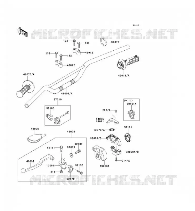 GUIDON Kawasaki TOUT-TERRAIN 65 2011 KX65  KX65ABF