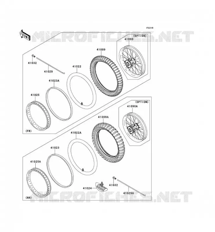 ROUE/PNEUS Kawasaki TOUT-TERRAIN 65 2011 KX65  KX65ABF