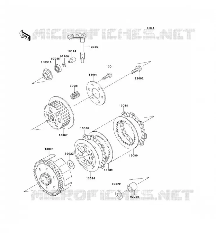 EMBRAYAGE Kawasaki TOUT-TERRAIN 65 2012 KX65  KX65ACF