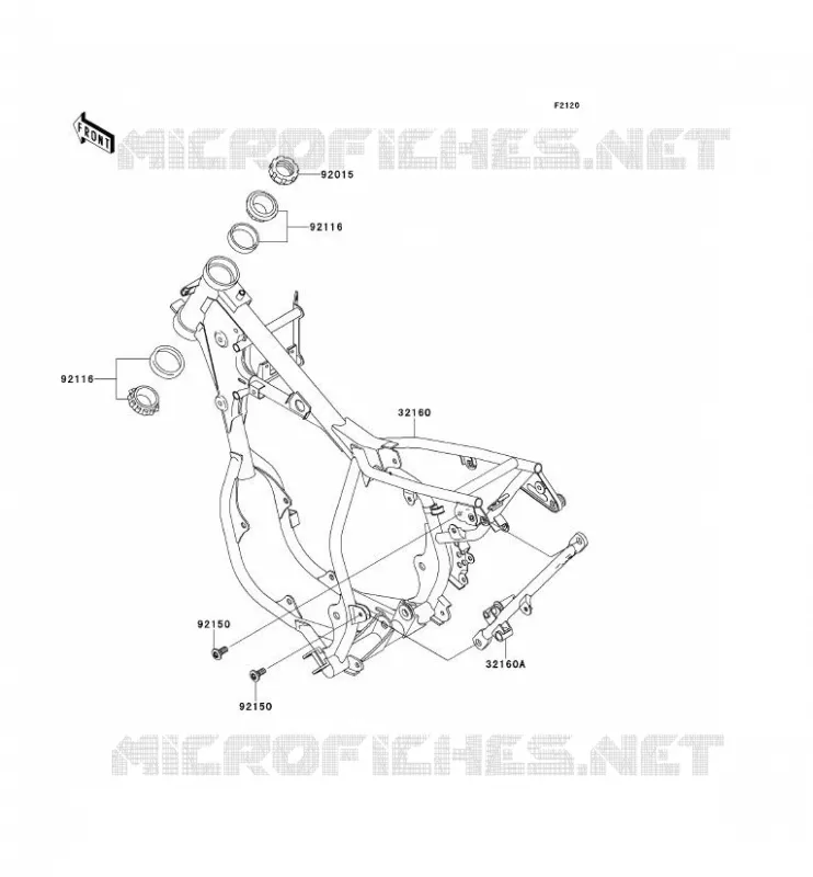 CH&Acirc;SSIS Kawasaki TOUT-TERRAIN 65 2013 KX65  KX65ADF