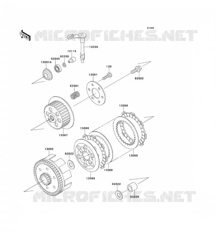 EMBRAYAGE Kawasaki TOUT-TERRAIN 65 2013 KX65  KX65ADF