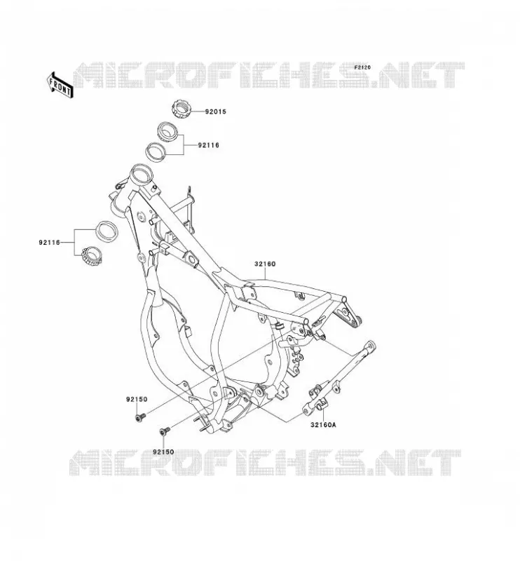 CH&Acirc;SSIS Kawasaki TOUT-TERRAIN 65 2013 KX65  KX65ADF