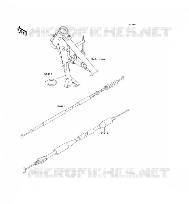CABLES Kawasaki TOUT-TERRAIN 65 2014 KX65  KX65AEF