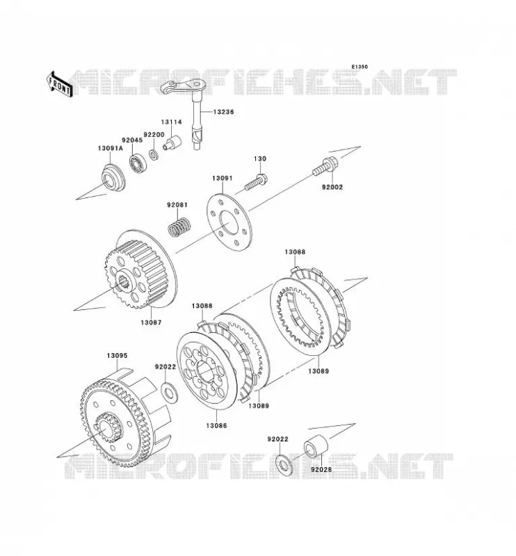 EMBRAYAGE Kawasaki TOUT-TERRAIN 65 2014 KX65  KX65AEF