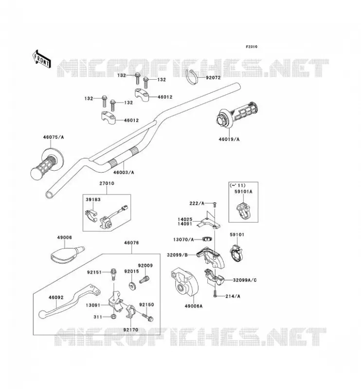 GUIDON Kawasaki TOUT-TERRAIN 65 2014 KX65  KX65AEF