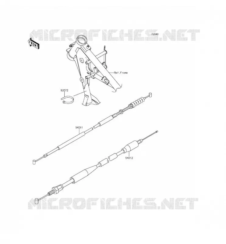 CABLES Kawasaki TOUT-TERRAIN 65 2015 KX65  KX65AFF