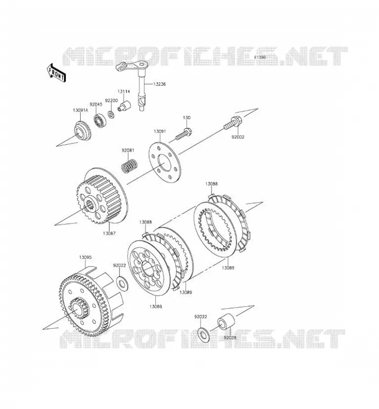 EMBRAYAGE Kawasaki TOUT-TERRAIN 65 2015 KX65  KX65AFF