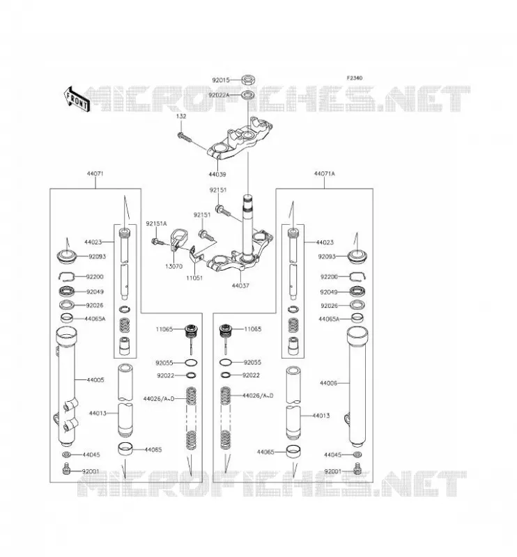 FOURCHE Kawasaki TOUT-TERRAIN 65 2015 KX65  KX65AFF