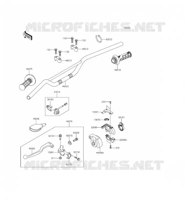 GUIDON Kawasaki TOUT-TERRAIN 65 2015 KX65  KX65AFF