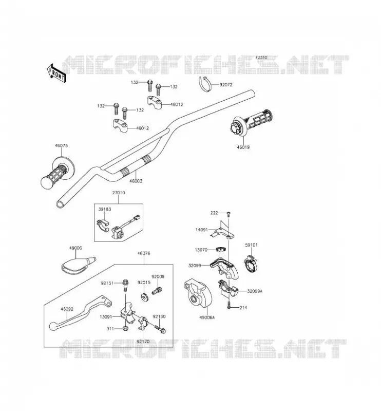 GUIDON Kawasaki TOUT-TERRAIN 65 2016 KX65  KX65AGF