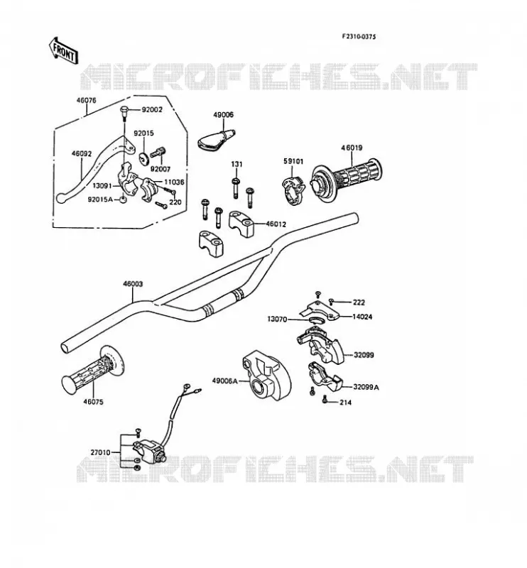 GUIDON Kawasaki TOUT-TERRAIN 80 1988 KX80  KX80-L1