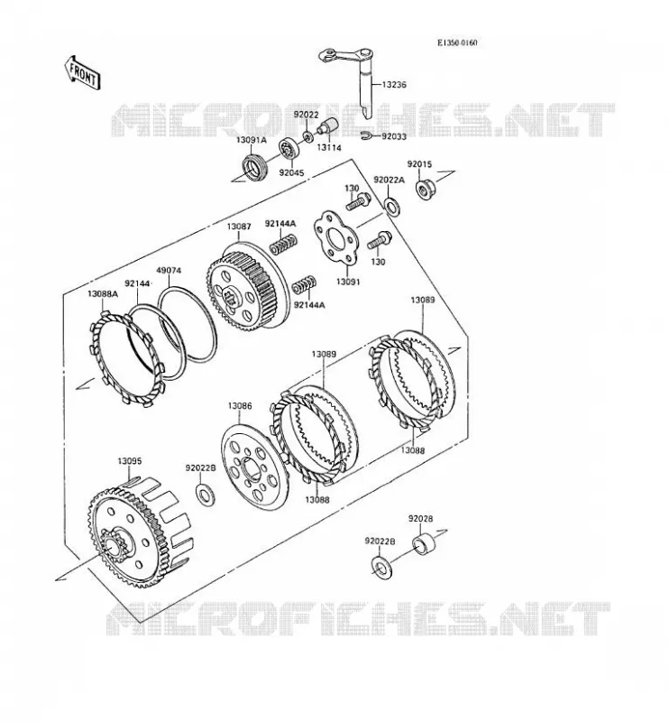 EMBRAYAGE Kawasaki TOUT-TERRAIN 80 1989 KX80  KX80-L2