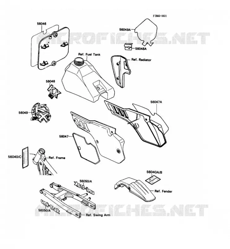 LABEL Kawasaki TOUT-TERRAIN 80 1990 KX80  KX80-N3