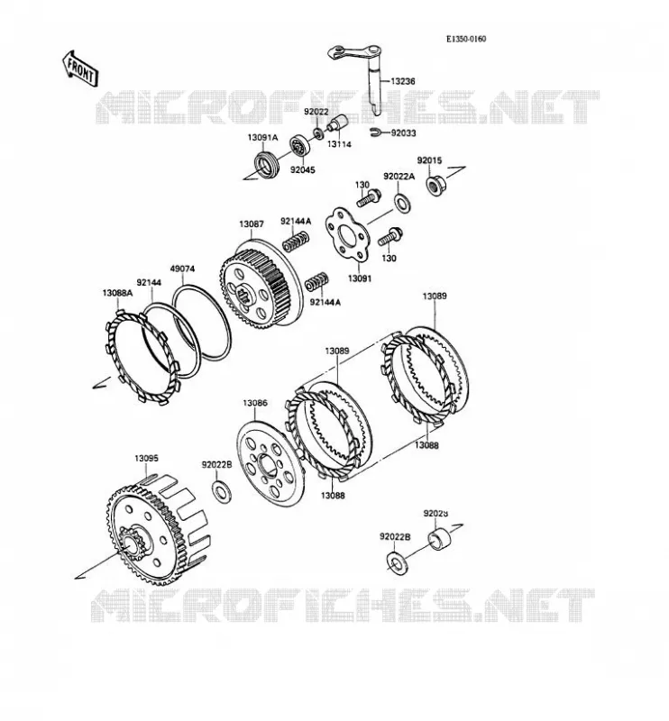 EMBRAYAGE Kawasaki TOUT-TERRAIN 80 1990 KX80  KX80-P3