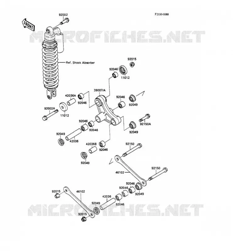 SUSPENSION Kawasaki TOUT-TERRAIN 80 1990 KX80  KX80-P3