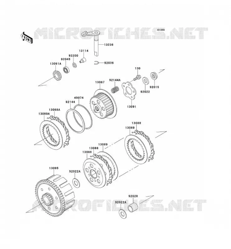 EMBRAYAGE Kawasaki TOUT-TERRAIN 80 1993 KX80  KX80-R3