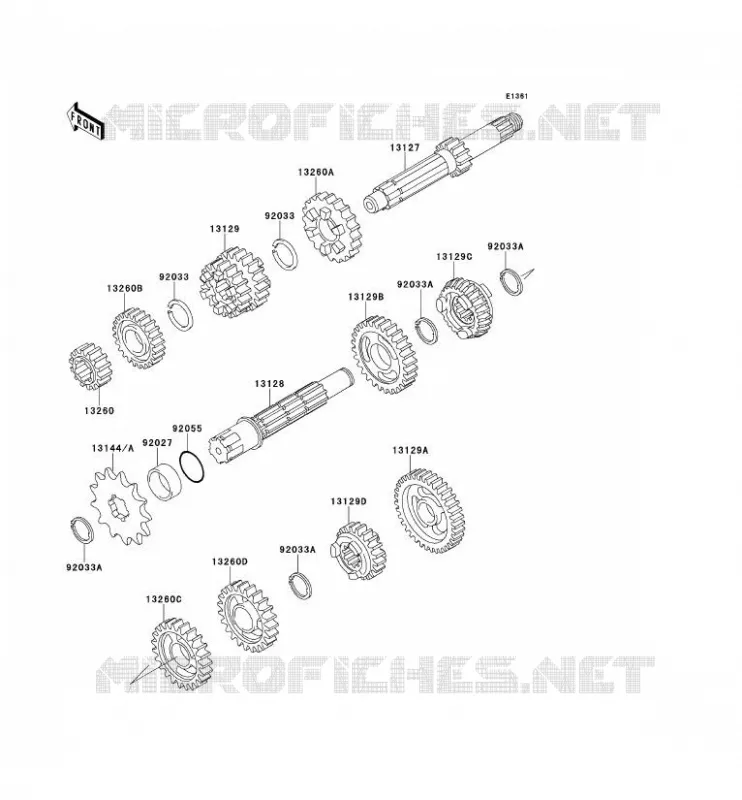 TRANSMISSION Kawasaki TOUT-TERRAIN 80 1994 KX125  KX80-R4