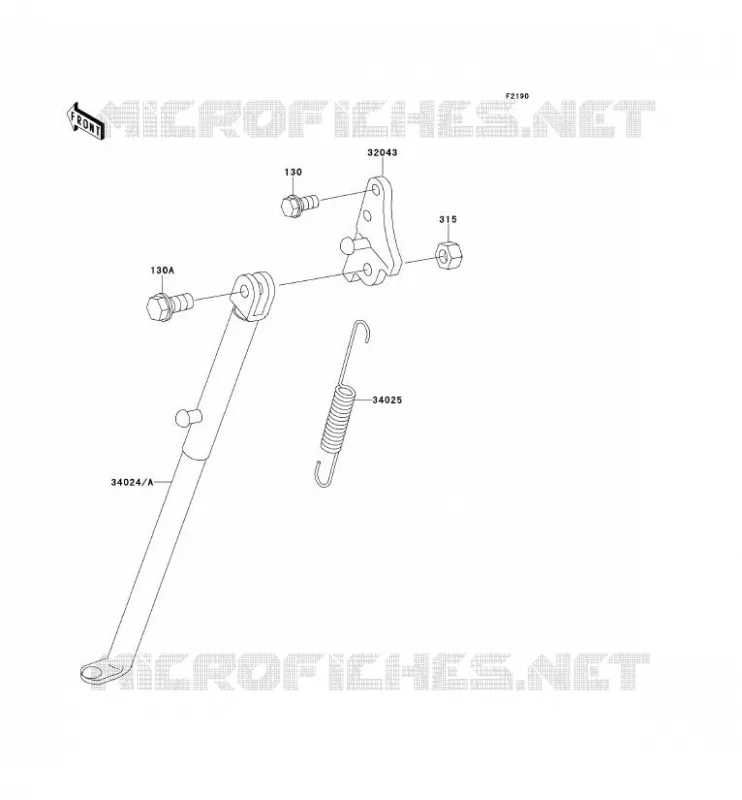 BEQUILLES Kawasaki TOUT-TERRAIN 80 1994 KX80  KX80-R4