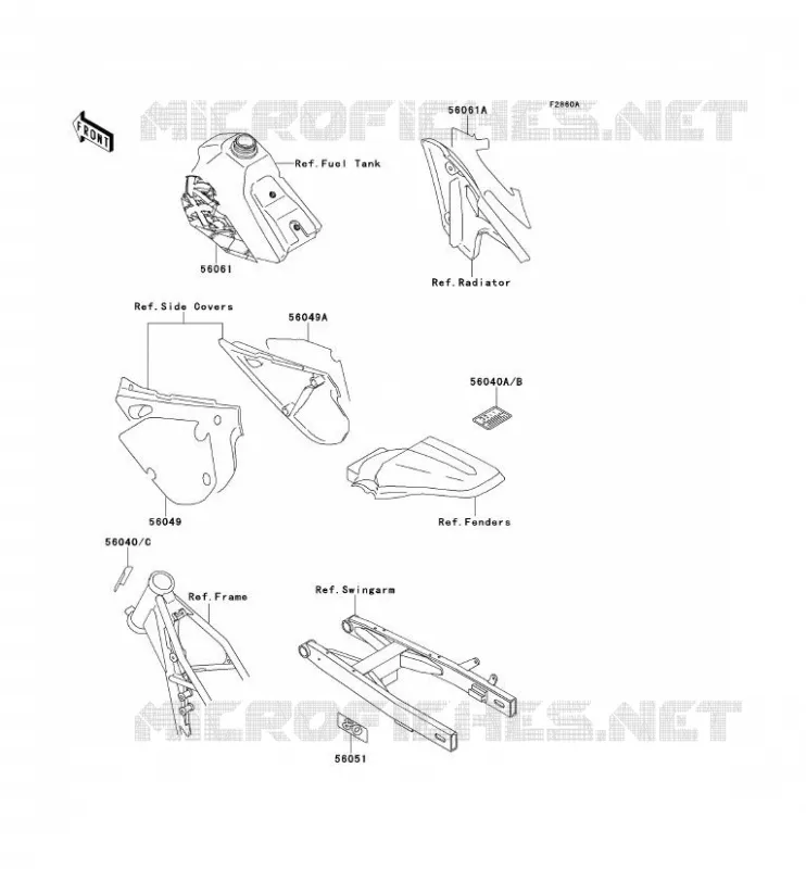 LABEL Kawasaki TOUT-TERRAIN 80 1995 KX125  KX80-R5