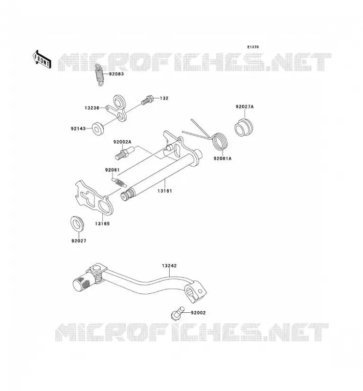 SELECTEUR Kawasaki TOUT-TERRAIN 80 1995 KX125  KX80-R5