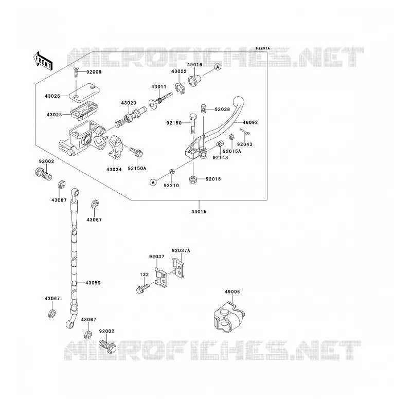 MAITRE CYLINDRE AV Kawasaki TOUT-TERRAIN 80 1997 KX80  KX80-R7