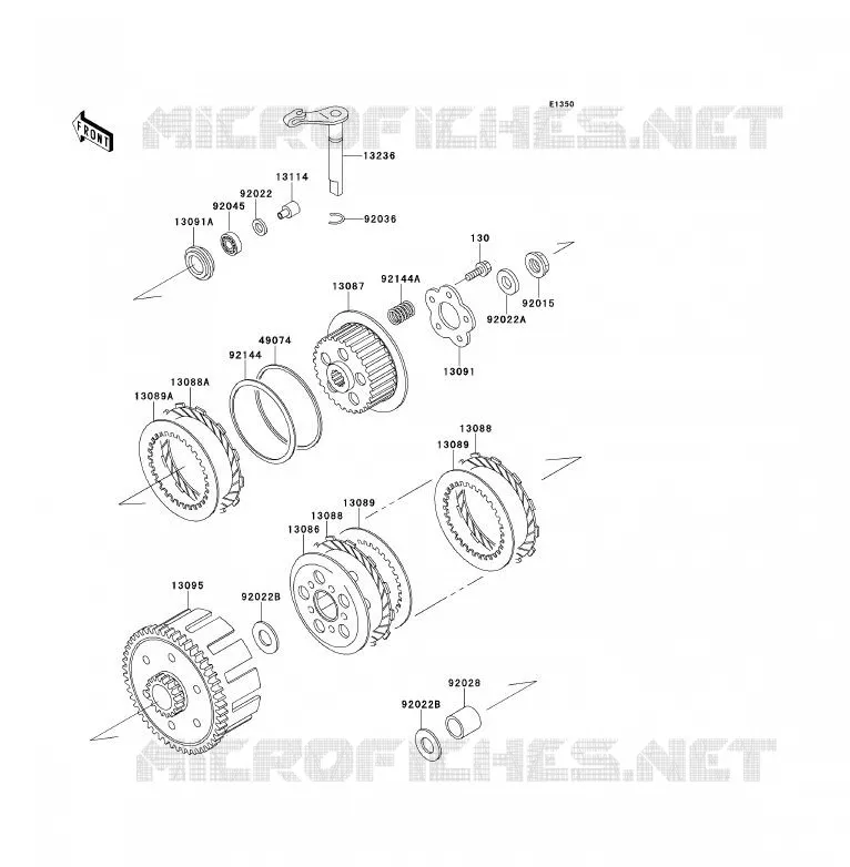 EMBRAYAGE Kawasaki TOUT-TERRAIN 80 1992 KX80  KX80-S2