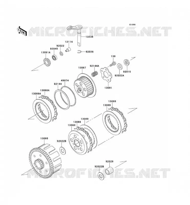 EMBRAYAGE Kawasaki TOUT-TERRAIN 80 1993 KX80  KX80-S3