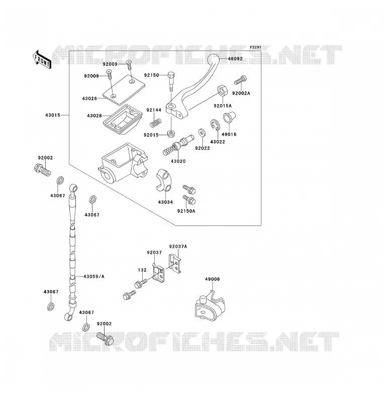 MAITRE CYLINDRE AV Kawasaki TOUT-TERRAIN 80 1994 KX80  KX80-S4