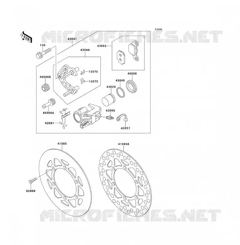 FREIN AVANT Kawasaki TOUT-TERRAIN 80 1995 KX80  KX80-S5