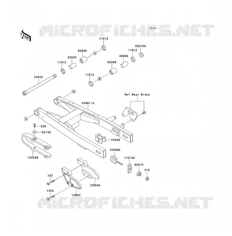 BRAS OSCILLANT Kawasaki TOUT-TERRAIN 80 1995 KX80  KX80-S5