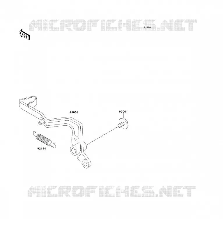 PEDALE DE FREIN Kawasaki TOUT-TERRAIN 80 1996 KX80  KX80-S6