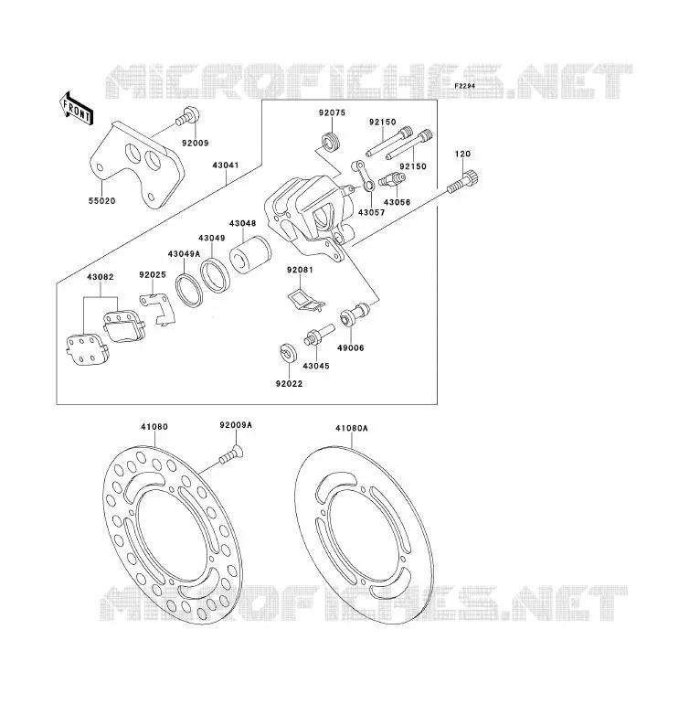 FREIN ARRIERE Kawasaki TOUT-TERRAIN 80 1997 KX80  KX80-S7