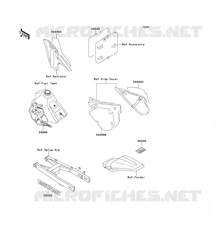 LABEL Kawasaki TOUT-TERRAIN 80 1991 KX80  KX80-T1