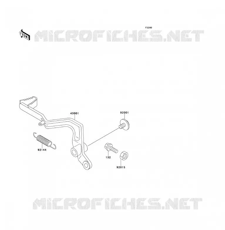 PEDALE DE FREIN Kawasaki TOUT-TERRAIN 80 1991 KX80  KX80-T1