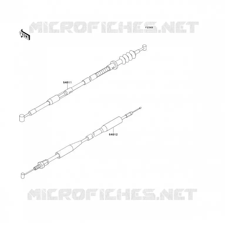 CABLE Kawasaki TOUT-TERRAIN 80 1992 KX80  KX80-T2